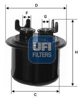 UFI 3153900 - Filtro combustible