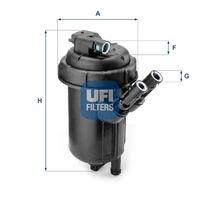 UFI 5511400 - Tipo de filtro: Primer filtro<br>Peso [kg]: 0,10<br>Altura [mm]: 100<br>Diámetro interior [mm]: 11<br>Diámetro exterior 1 [mm]: 67<br>Diámetro exterior 2 [mm]: 67<br>