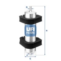 UFI 3195000 - Tipo de filtro: Cartucho filtrante<br>Altura [mm]: 248<br>Diámetro exterior [mm]: 55<br>Diámetro 3 [mm]: 9<br>Diámetro 4 [mm]: 11<br>