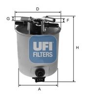 UFI 5539300 - Filtro combustible