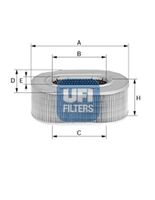 UFI 2707900 - Peso [kg]: 0,26<br>Altura [mm]: 41<br>Tipo de filtro: Primer filtro<br>Diámetro interior [mm]: 184<br>Diámetro exterior 1 [mm]: 290<br>Diámetro exterior 2 [mm]: 290<br>