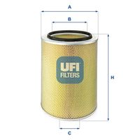 UFI 2709200 - Restricción de fabricante: MANN+HUMMEL<br>Peso [kg]: 2,65<br>volumen [L]: 0,04<br>Altura [mm]: 381<br>Tipo de filtro: Primer filtro<br>Diámetro interior [mm]: 190<br>Diámetro exterior 1 [mm]: 303<br>Diámetro exterior 2 [mm]: 303<br>