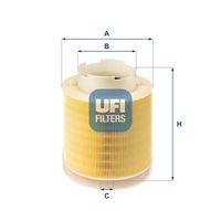 UFI 2759700 - Altura [mm]: 191<br>Tipo de filtro: Primer filtro<br>Diámetro interior [mm]: 85<br>Diámetro exterior 1 [mm]: 165<br>