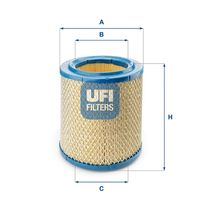 UFI 2788800 - Peso [kg]: 1,00<br>volumen [L]: 0,01<br>Altura [mm]: 181<br>Tipo de filtro: Primer filtro<br>Diámetro interior [mm]: 100<br>Diámetro exterior 1 [mm]: 160<br>Diámetro exterior 2 [mm]: 160<br>