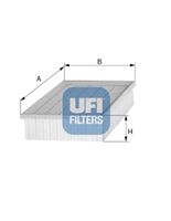 UFI 3091000 - Tipo de filtro: Cartucho filtrante<br>Altura [mm]: 44<br>Longitud [mm]: 260<br>Ancho [mm]: 214<br>