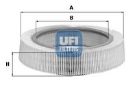 UFI 3080000 - Tipo de filtro: Cartucho filtrante<br>Altura [mm]: 50<br>Diámetro interior [mm]: 186<br>Diámetro exterior [mm]: 244<br>