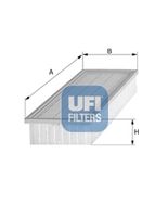 UFI 3007500 - año construcción hasta: 04/1997<br>Tipo de filtro: Cartucho filtrante<br>Altura [mm]: 43<br>Longitud [mm]: 308<br>Ancho [mm]: 156<br>