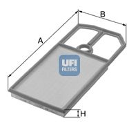 UFI 3018400 - Artículo complementario / información complementaria 2: no para ambientes con mucho polvo<br>año construcción hasta: 06/2003<br>Longitud [mm]: 417<br>Ancho [mm]: 188<br>Altura [mm]: 32<br>Tipo de filtro: Cartucho filtrante<br>