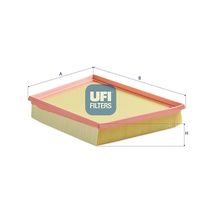 UFI 30D9700 - Tipo de filtro: Cartucho filtrante<br>Altura [mm]: 50<br>Longitud [mm]: 256<br>Ancho [mm]: 191<br>