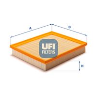 UFI 3055800 - Tipo de filtro: Cartucho filtrante<br>Altura [mm]: 40<br>Longitud [mm]: 232<br>Ancho [mm]: 205<br>