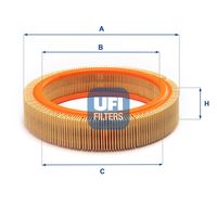 UFI 3080700 - N.º de chasis (VIN) hasta: 8662326534<br>Altura [mm]: 62<br>Tipo de filtro: Cartucho filtrante<br>Diámetro exterior [mm]: 279<br>Diám. int. 1 [mm]: 223<br>Diám. int. 2[mm]: 223<br>