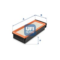 UFI 3065500 - Tipo de filtro: Cartucho filtrante<br>Altura [mm]: 45<br>Longitud [mm]: 362<br>Ancho [mm]: 147<br>