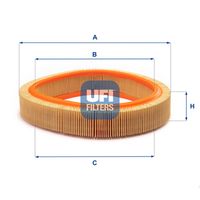 UFI 3092201 - año construcción hasta: 07/1983<br>Altura [mm]: 57<br>Tipo de filtro: Cartucho filtrante<br>Diámetro exterior [mm]: 182<br>Diám. int. 1 [mm]: 124<br>