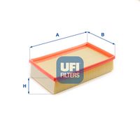 UFI 3091402 - Tipo de filtro: Cartucho filtrante<br>Longitud [mm]: 256<br>Ancho [mm]: 150<br>Altura [mm]: 57<br>