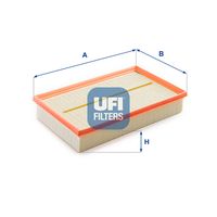 UFI 30A4500 - Tipo de filtro: Cartucho filtrante<br>Altura [mm]: 45<br>Longitud [mm]: 276<br>Ancho [mm]: 171<br>