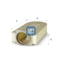 UFI 30B6300 - Tipo de filtro: Cartucho filtrante<br>Altura [mm]: 68<br>Longitud [mm]: 350<br>Ancho [mm]: 176<br>