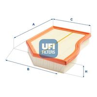 UFI 30C3500 - Tipo de filtro: Cartucho filtrante<br>Altura [mm]: 45<br>Longitud [mm]: 295<br>Ancho [mm]: 221<br>