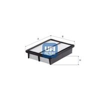 UFI 30D2200 - Tipo de filtro: Cartucho filtrante<br>Altura [mm]: 55<br>Longitud [mm]: 258<br>Ancho [mm]: 184<br>