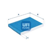 UFI 3417000 - Tipo de filtro: Filtro antipolen<br>Peso [kg]: 0,11<br>Altura [mm]: 22<br>Diámetro interior [mm]: 190<br>Diámetro exterior 1 [mm]: 240<br>Diámetro exterior 2 [mm]: 240<br>