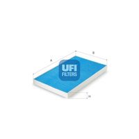 UFI 3429300 - Tipo de filtro: Filtro de partículas<br>Altura [mm]: 41<br>Ancho [mm]: 238<br>Longitud [mm]: 337<br>para OE N°: 31404469<br>Calidad: GENUINE<br>