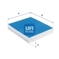 UFI 3428900 - Tipo de filtro: Filtro antipolen<br>Peso [kg]: 0,28<br>Altura [mm]: 40<br>Diámetro interior [mm]: 226<br>Diámetro exterior 1 [mm]: 277<br>