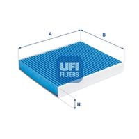 UFI 3440200 - para OE N°: 77365764<br>Vehículo con dirección a la izquierda / derecha: para vehíc. dirección a la derecha<br>Calefacción / Refrigeración: para vehículos con filtro de carbón activado<br>año construcción desde: 02/2008<br>Tipo de filtro: con efecto bactericida<br>Longitud [mm]: 218<br>Ancho [mm]: 266<br>Altura [mm]: 21<br>Versión básica (art. n.º): 53.124.00<br>Versión con carbón activo (art. n.º): 54.162.00<br>