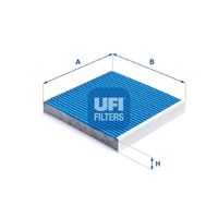 UFI 3428200 - Equipamiento de vehículo: para vehículos con climatizador automático<br>Tipo de filtro: con efecto bactericida<br>Longitud [mm]: 291<br>Ancho [mm]: 95<br>Altura [mm]: 30<br>Versión básica (art. n.º): 53.154.00<br>Versión con carbón activo (art. n.º): 54.17200<br>