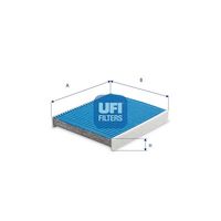 UFI 3442900 - Tipo de filtro: Filtro de carbón activado<br>Altura [mm]: 35<br>Ancho [mm]: 204<br>Longitud [mm]: 210<br>Calidad: GENUINE<br>