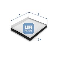 UFI 5320800 - Tipo de filtro: Filtro antipolen<br>Peso [kg]: 0,12<br>Altura [mm]: 20<br>Diámetro interior [mm]: 202<br>Diámetro exterior 1 [mm]: 245<br>