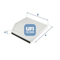 UFI 5332300 - Tipo de filtro: Filtro antipolen<br>Peso [kg]: 0,16<br>Altura [mm]: 30<br>Diámetro interior [mm]: 233<br>Diámetro exterior 1 [mm]: 289<br>Diámetro exterior 2 [mm]: 289<br>