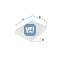 UFI 5327500 - Tipo de filtro: Filtro de partículas (HEPA)<br>Altura [mm]: 31<br>Longitud [mm]: 211<br>Ancho [mm]: 151<br>