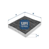 UFI 5411400 - para OE N°: 6R0820367<br>Calefacción / Refrigeración: para vehículos sin filtro de carbón activado<br>año construcción desde: 10/2010<br>Tipo de filtro: Filtro de partículas<br>Longitud [mm]: 258<br>Ancho [mm]: 224<br>Altura [mm]: 35<br>Versión con carbón activo (art. n.º): 54.199.00<br>Versión de alta eficiencia con carbón activo (art. n.º): 34.199.00<br>