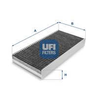 UFI 5416000 - para OE N°: 1497497080<br>Equipamiento de vehículo: para vehículos sin aire acondicionado<br>Tipo de filtro: Filtro de partículas<br>Longitud [mm]: 377<br>Ancho [mm]: 176<br>Altura [mm]: 48<br>Versión con carbón activo (art. n.º): 54.160.00<br>Versión de alta eficiencia con carbón activo (art. n.º): 34.160.00<br>