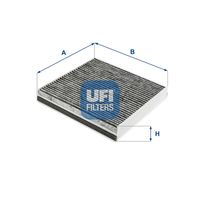 UFI 5428200 - Equipamiento de vehículo: para vehículos con climatizador automático<br>Tipo de filtro: Filtro de carbón activado<br>Longitud [mm]: 291<br>Ancho [mm]: 95<br>Altura [mm]: 30<br>Versión básica (art. n.º): 53.154.00<br>Versión de alta eficiencia con carbón activo (art. n.º): 34.172.00<br>