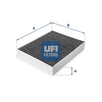 UFI 5431200 - Tipo de filtro: con efecto bactericida<br>Longitud [mm]: 277<br>Ancho [mm]: 219<br>Altura [mm]: 40<br>