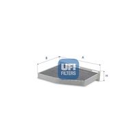 UFI 5437600 - Tipo de filtro: Filtro antipolen<br>Peso [kg]: 0,28<br>Altura [mm]: 34<br>Diámetro interior [mm]: 215<br>Diámetro exterior 1 [mm]: 287<br>