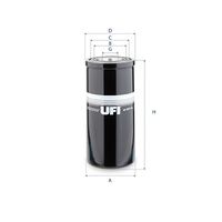 UFI 8701100 - Filtro, sistema hidráulico operador