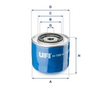 UFI 2316600 - Tipo de filtro: Filtro principal<br>Peso [kg]: 0,49<br>Altura [mm]: 97<br>Medida de rosca: 3/4-16<br>Diámetro exterior 1 [mm]: 93<br>Diámetro exterior 2 [mm]: 93<br>