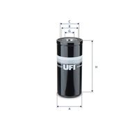 UFI 8701200 - Filtro, sistema hidráulico operador