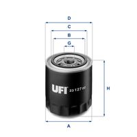 UFI 2312700 - año construcción hasta: 12/1980<br>Tipo de filtro: Filtro enroscable<br>presión apertura válvula de desviación [bar]: 1,2<br>Altura [mm]: 113<br>Medida de rosca: 3/4-16 UNF<br>Diámetro exterior [mm]: 108<br>Artículo complementario / información complementaria 2: con válvula bloqueo de retorno<br>Diámetro exterior 1 [mm]: 110<br>Diámetro exterior 2 [mm]: 72<br>Diám. int. 1 [mm]: 62<br>