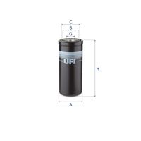 UFI 8701400 - Filtro, sistema hidráulico operador