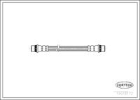 CORTECO 19018172 - Lado de montaje: Eje trasero<br>Lado de montaje: izquierda<br>Lado de montaje: derecha<br>Dinámica de frenado / conducción: para vehículos con ABS<br>Longitud [mm]: 254<br>Rosca 1: F10X1<br>Rosca 2: F10X1<br>