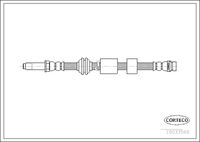 CORTECO 19033568 - Lado de montaje: izquierda<br>Lado de montaje: derecha<br>Lado de montaje: Eje delantero<br>Longitud [mm]: 460<br>Rosca 1: F10x1<br>Rosca 2: M10x1<br>