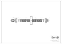 CORTECO 19033589 - Longitud [mm]: 315<br>Lado de montaje: delante<br>Lado de montaje: posterior<br>Rosca 1: M10X1<br>Rosca 2: M10X1<br>