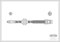 CORTECO 19034667 - año construcción hasta: 01/2008<br>Lado de montaje: Eje trasero<br>Equipamiento de vehículo: para vehículos con freno de estacionamiento electrónico<br>Longitud [mm]: 390<br>