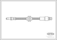 CORTECO 19035120 - Lado de montaje: Eje trasero<br>Tipo de freno: Discos<br>Equipamiento de vehículo: para vehículos sin freno de estacionamiento electrónico<br>Longitud [mm]: 415<br>