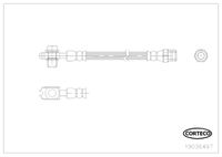 CORTECO 19036497 - Lado de montaje: izquierda<br>Lado de montaje: derecha<br>Lado de montaje: Eje delantero<br>Longitud [mm]: 615<br>Rosca 1: 10<br>Rosca 2: F10X1<br>