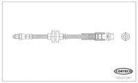 CORTECO 19037261 - Lado de montaje: posterior<br>Tipo de freno: Tambor<br>Lado de montaje: Eje trasero<br>Longitud [mm]: 410<br>