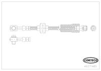 CORTECO 49371485 - Lado de montaje: interior<br>Lado de montaje: izquierda<br>Lado de montaje: derecha<br>Lado de montaje: Eje delantero<br>Longitud [mm]: 415<br>Rosca 1: F10X1<br>Rosca 2: 10<br>