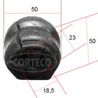 CORTECO 49371890 - Lado de montaje: Eje delantero<br>Diámetro interior [mm]: 21<br>Unidad de cantidad: Kit<br>Diámetro de estabilizador [mm]: 21<br>